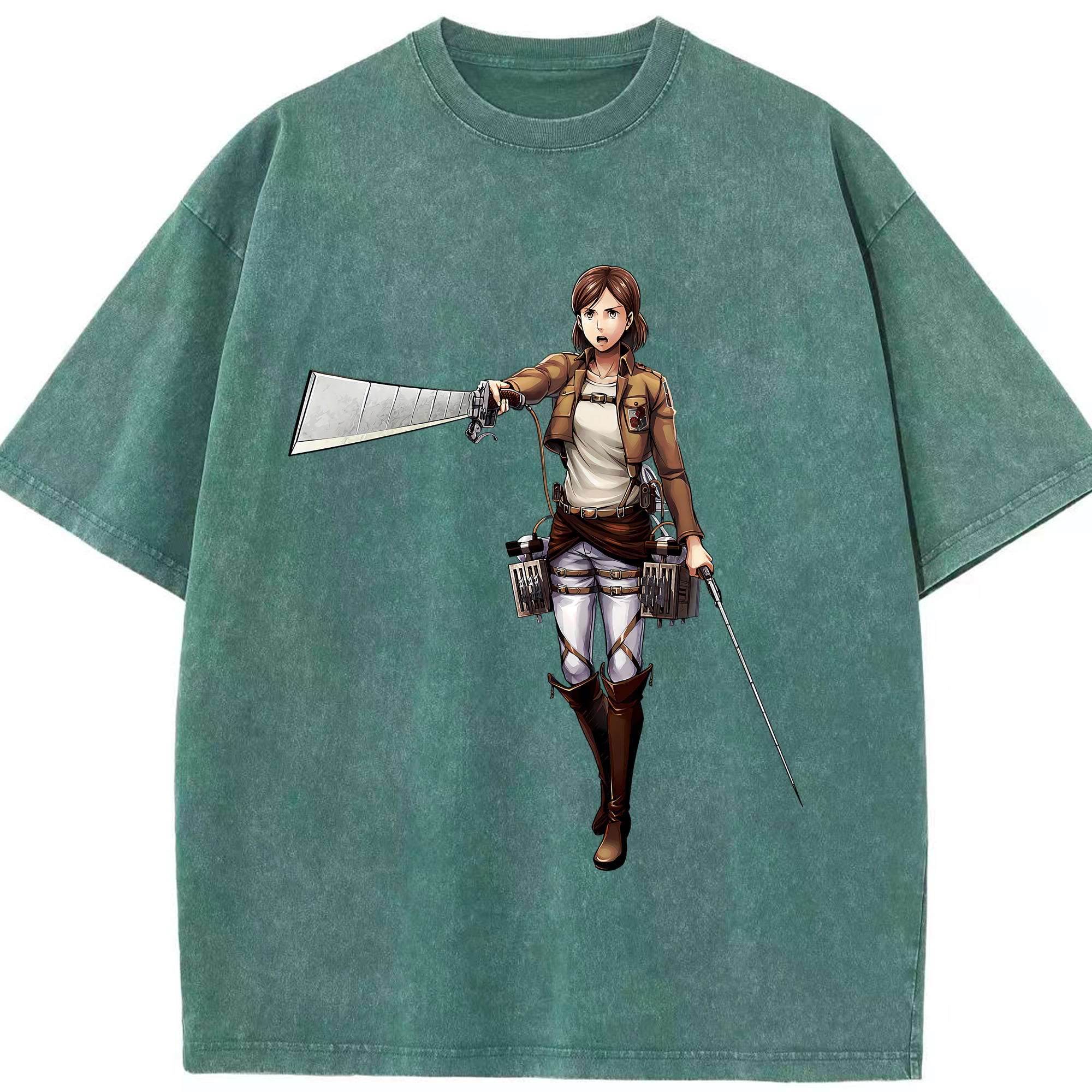 （画像用） 進撃の巨人 Attack on Titan 綿100% ヴィンテージ風 半袖Tシャツ（フロントプリント）